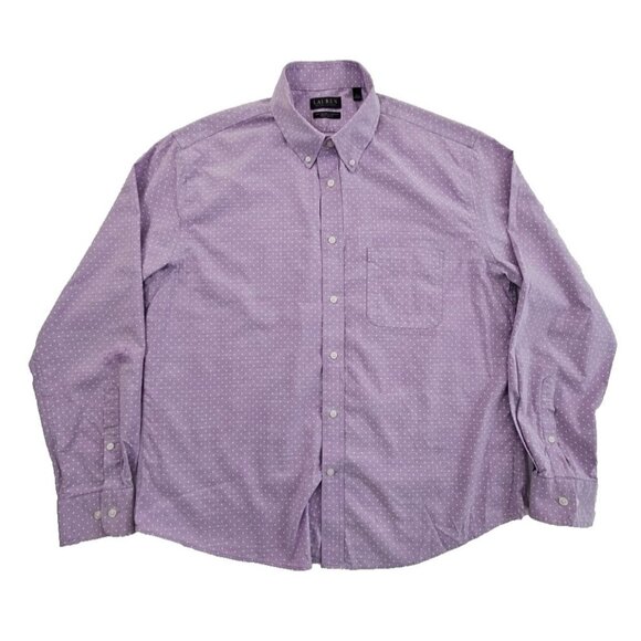 Lauren Ralph Lauren Black Label Shirt Men's L Soft Washed Stretch Regular Fit - Picture 1 of 16